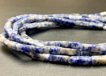 4-5x13 mm Cuboid Tube Shape Blue And White Dot Color Sodalite Gemstone Beads Sodalite Gemstones Loose Beads 15.5 Inches Strand #2983
