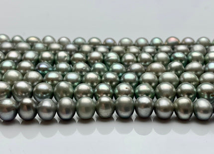6-6.5mm 8mm AAA Sage Green Color Off Round Freshwater Pearl Beads High Luster Grayish Green Color Genuine Freshwater Pearls #P1404