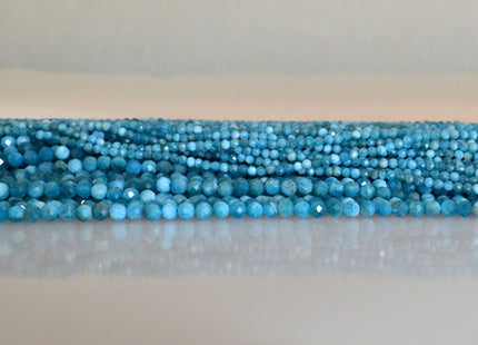 WHOLESALE Natural Gemstone Good Quality Apatite Natural Color Faceted Round Shape 2.5mm OR 4mm #2056