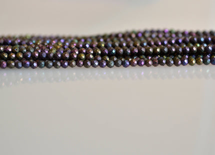 2mm AAA Tiny Semi Precious Spinel Gemstone Beads Rainbow Blue Green Pink Color Faceted Round Shape 13 Inches Strand #2027