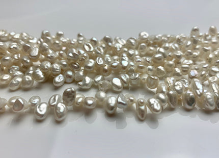 5x6-7 mm AA Very Rare Natural White Top Drilled Keshi Nugget Freshwater Pearl Genuine Dancing Small Keshi Pearl Beads #P1241