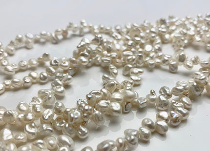 5x6-7 mm AA Very Rare Natural White Top Drilled Keshi Nugget Freshwater Pearl Genuine Dancing Small Keshi Pearl Beads #P1241