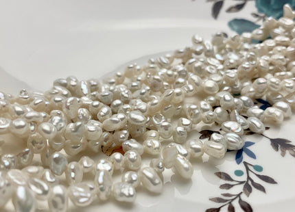 5x6-7 mm AA Very Rare Natural White Top Drilled Keshi Nugget Freshwater Pearl Genuine Dancing Small Keshi Pearl Beads #P1241