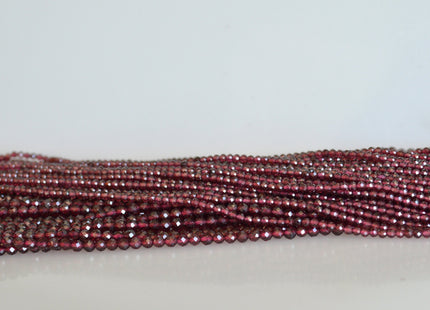 WHOLESALE 2mm 2.5mm 3mm Natural Tiny Garnet Beads Natural Red Color Faceted Round Shape Size 2mm 2.5mm 3mm #2050