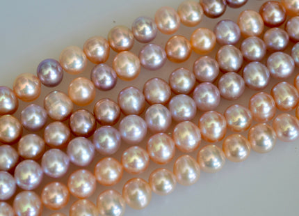 7-7.5mm AA Natural Multi Color Freshwater Pearl Potato Shape Genuine Natural Freshwater Pearls #771