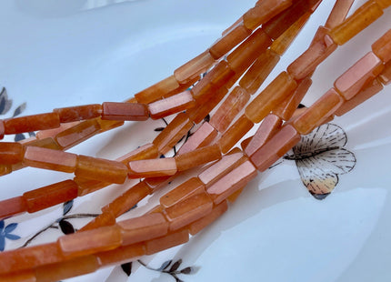 4-5x13 mm Cuboid Tube Shape Red Orange Aventurine Gemstone Beads Aventurine Gemstones Loose Beads 15.5 Inches Strand #3822