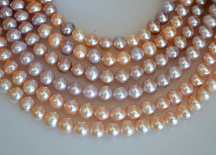 7-8mm AA Natural Multi Color Freshwater Pearl Potato Shape Genuine Natural Freshwater Pearls #771