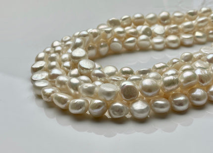 11-12 mm AAA Natural White NuggetFreshwater Pearl Beads, Natural White Color Genuine Nugget Freshwater Pearl #1247
