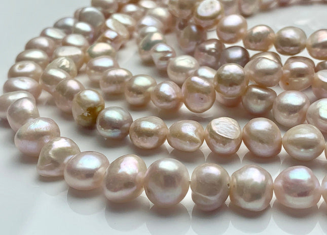 10-11 mm AAAA Natural Pink Color Rice Potato Nugget Freshwater Pearl Beads Genuine High Luster And Smooth Freshwater Pearl 39 Beads #P1593