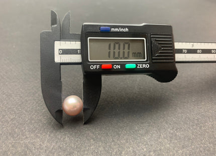 ONE Piece AAA 10-10.5 mm Top Quality High Luster Round Half Drilled Freshwater Pearl Genuine Natural Pink Freshwater Pearls #1661