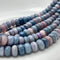 7mm 8mm 9mm 10mm 100% All Natural Smooth Rondelle Lavender Opal Gemstone Beads Genuine Natural Lavender Beads 8 Inches Strand #3716