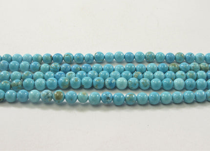 WHOLESALE 3 mm Smooth Round White OR Blue Howlite Turquoise Gemstone Beads Round Howlite Beads #502