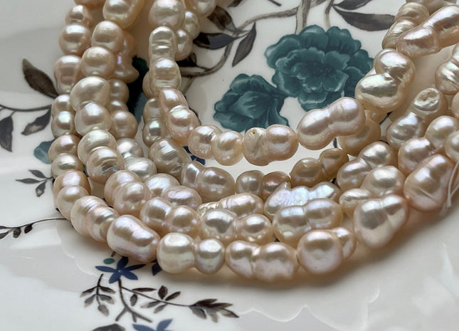 9x15 mm Approx. Peanut Shape Natural Pink Color Freshwater Pearl Beads Genuine Freshwater Peanut Pearl #1141