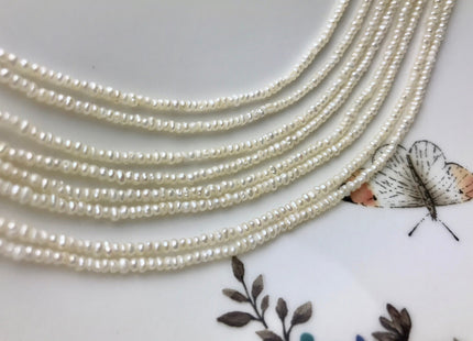 1x2 mm Very Rare Natural White Tiny Freshwater Pearls Small Button Potato Freshwater Beads Genuine Natural Freshwater Seed Pearls #P1462