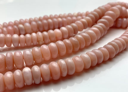 7mm 8mm 9mm 10mm AAA Natural Multi Pink Opal Smooth Rondelle Gemstone Beads Genuine Peruvian Soft Baby Pink Opal 10 Inches #3266