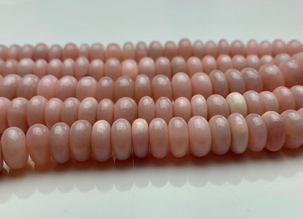 7mm 8mm 9mm 10mm AAA Natural Multi Pink Opal Smooth Rondelle Gemstone Beads Genuine Peruvian Soft Baby Pink Opal 10 Inches #3266