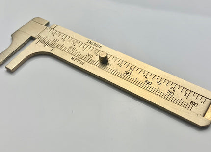 Solid Brass Vernier Gauge For Stone Or Pearl Jewelry Measuring Tool 3 Inches/80mm #3770
