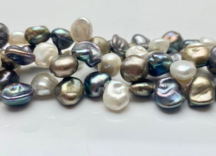 6x8 mm Multi Color White Peacock & Green Keishi Freshwater Pearl Beads,Top Drilled Keishi Pearls, Dancing Pearl Beads #292