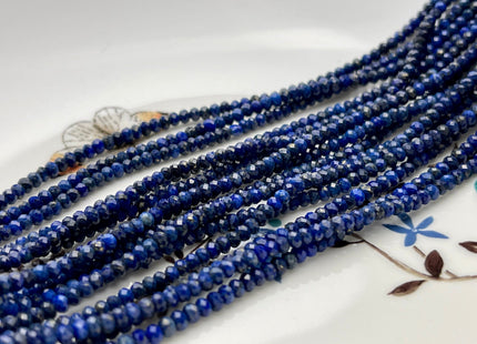1x2 mm 2x3 mm 3x4 mm AAA Natural Color Faceted Rondelle Lapis Gemstone Beads Quality Micro Faceted Lapis Gemstone Loose Beads #2433