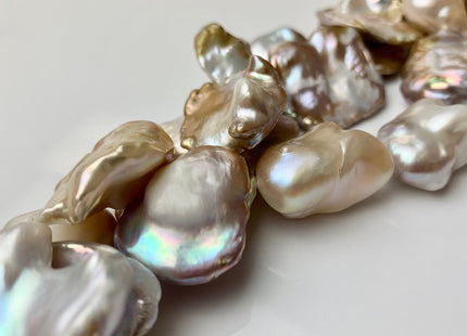 18-28x28-30 mm AAA Jumbo Natural Multi Pink Freshwater Flat/Nugget Keishi Pearls Rare Natural Color Limited Edition Freshwater Pearls # 1355