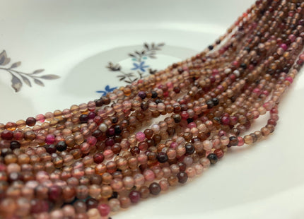 WHOLESALE 3 mm Faceted Round Agate Gemstone Beads Genuine Mixed White Green Pink Yellow Orange Blue Agate Loose Beads 15 Inches #3227