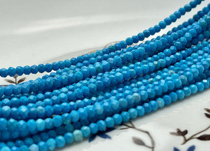 2.5x3 mm Faceted Rondelle Turquoise Beads Multi Blue Color 15 Inches Strand #4071