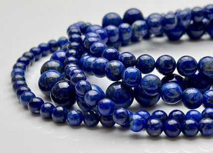 6mm 8mm 10mm Smooth Round Natural Lapis Gemstone Beads Natural Blue Color Quality Round Lapis Gemstone Loose Beads #2287