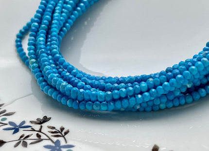 2.5x3 mm Faceted Rondelle Turquoise Beads Multi Blue Color 15 Inches Strand #4071