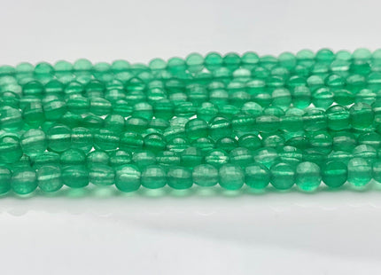 4mm Micro Faceted Diamond Cut Green Color Aventurine Flat Coin Disc Shape Genuine Aventurine Gemstone Beads 15.5 Inches Strand #3060