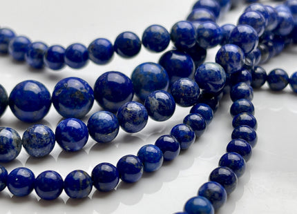 6mm 8mm 10mm Smooth Round Natural Lapis Gemstone Beads Natural Blue Color Quality Round Lapis Gemstone Loose Beads #2287