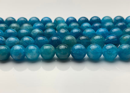 WHOLESALE 6mm 8mm AA Smooth Round Natural Apatite Gemstone Beads High Quality Round Apatite Beads. 8 Inches Strand #2265