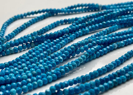 2.5x3 mm Faceted Rondelle Turquoise Beads Multi Blue Color 15 Inches Strand #4071