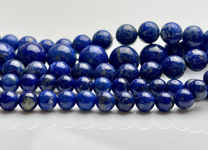 6mm 8mm 10mm Smooth Round Natural Lapis Gemstone Beads Natural Blue Color Quality Round Lapis Gemstone Loose Beads #2287