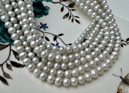 5-6 mm AAA Silver Gray Color Potato Freshwater Pearl Beads Genuine Super High Luster Gray Freshwater Pearl #P2286