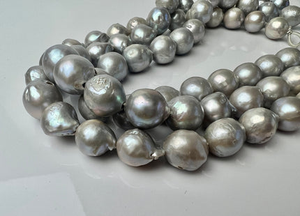 14-18 mm Pinkish Gray Color Edison Baroque Freshwater Pearl Beads Genuine Cultured Edison Pearl 26 Beads P2282