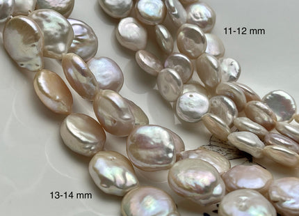 11-15 mm AAA Natural Pink Freshwater Coin Pearl High Luster Coin Pearls #P2333
