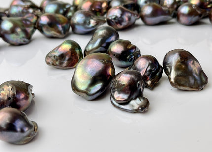 One Piece Or One Strand 14-18x16-24 mm AA Rainbow Peacock Baroque Pearl #P2334