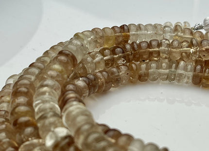 5-8 mm Natural Smooth Rondelle Imperial Topaz 8 inches Strand #4292
