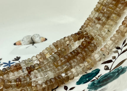 5-8 mm Natural Smooth Rondelle Imperial Topaz 8 inches Strand #4292