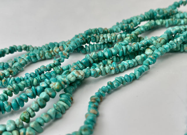 4-6 mm Turquoise Gemstone Beads Irregular Chips Shape Turquoise Beads 16 Inches Strand #4300