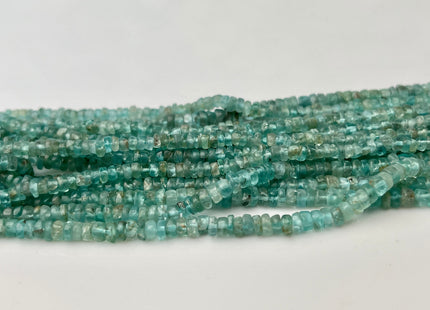 5mm Natural Apatite Smooth Heishi Tyre Gemstone Beads 13 Inches Strand #4302