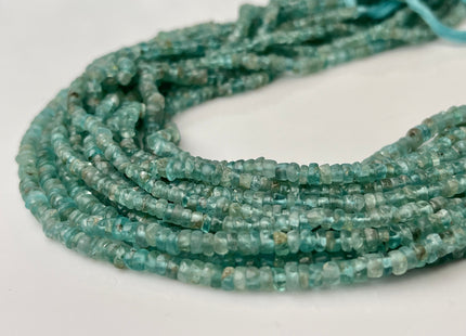 5mm Natural Apatite Smooth Heishi Tyre Gemstone Beads 13 Inches Strand #4302