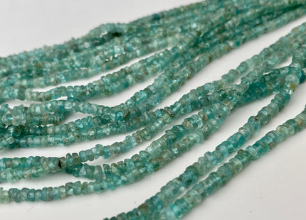 5mm Natural Apatite Smooth Heishi Tyre Gemstone Beads 13 Inches Strand #4302