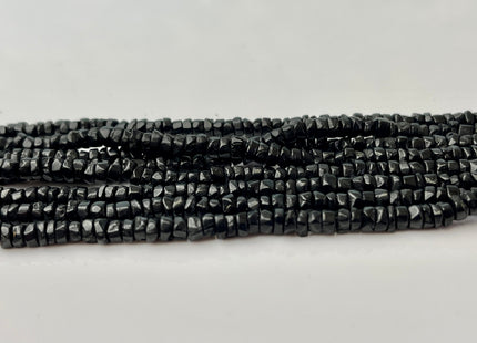 4mm Natural Black Spinel Smooth Heishi Tyre Gemstone Beads 13 Inches Strand #4303
