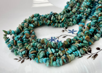 7-8 mm Natural Turquoise Gemstone Beads Irregular Chips