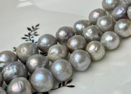14-17.5 mm Graduated Gray Baroque/Edison Freshwater Pearl Beads #1050