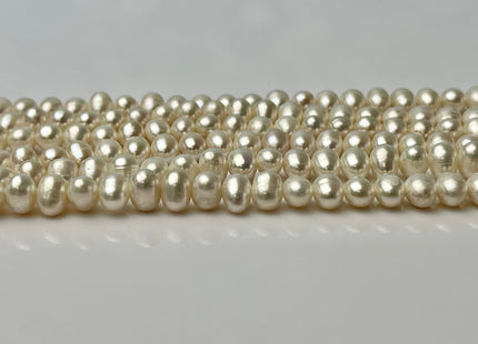 WHOLESALE 6-7 mm AA Natural White Potato Freshwater Pearl Beads Genuine High Luster Natural Potato Freshwater Pearls #200