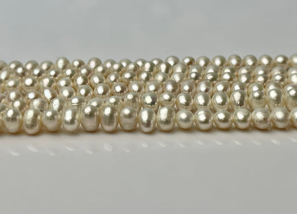 WHOLESALE 5-6 mm AA Natural White Potato Freshwater Pearl Beads Genuine High Luster Natural Potato Freshwater Pearls #200