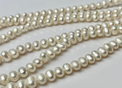 WHOLESALE 6-7 mm AA Natural White Potato Freshwater Pearl Beads Genuine High Luster Natural Potato Freshwater Pearls #200