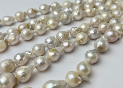 9-11x10-15mm Natural White Teardrop Baroque Freshwater Pearl C Grade #P2344